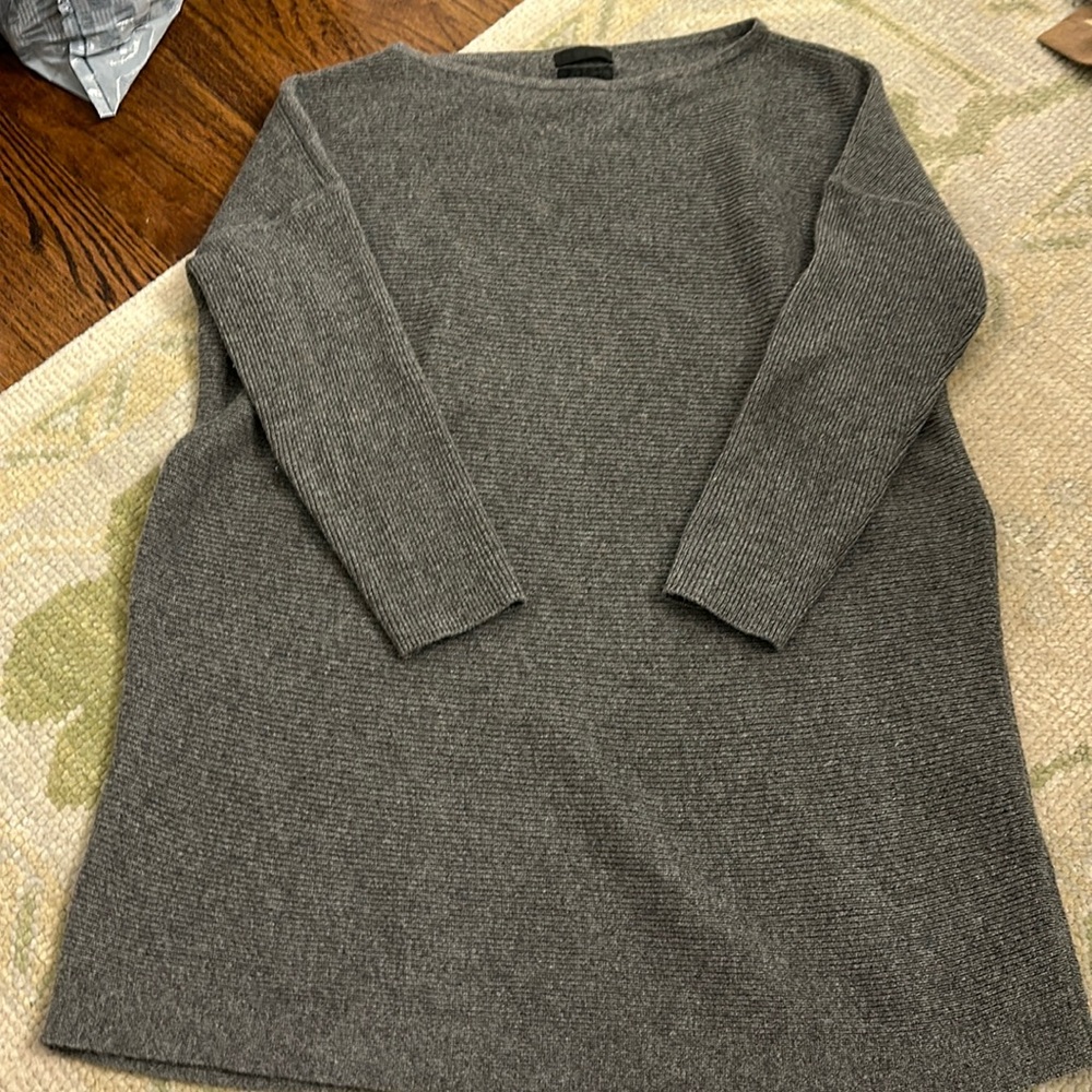 J.Crew | Collection Italian Cashmere Ribbed Boatneck Tunic Sweater | Size XS